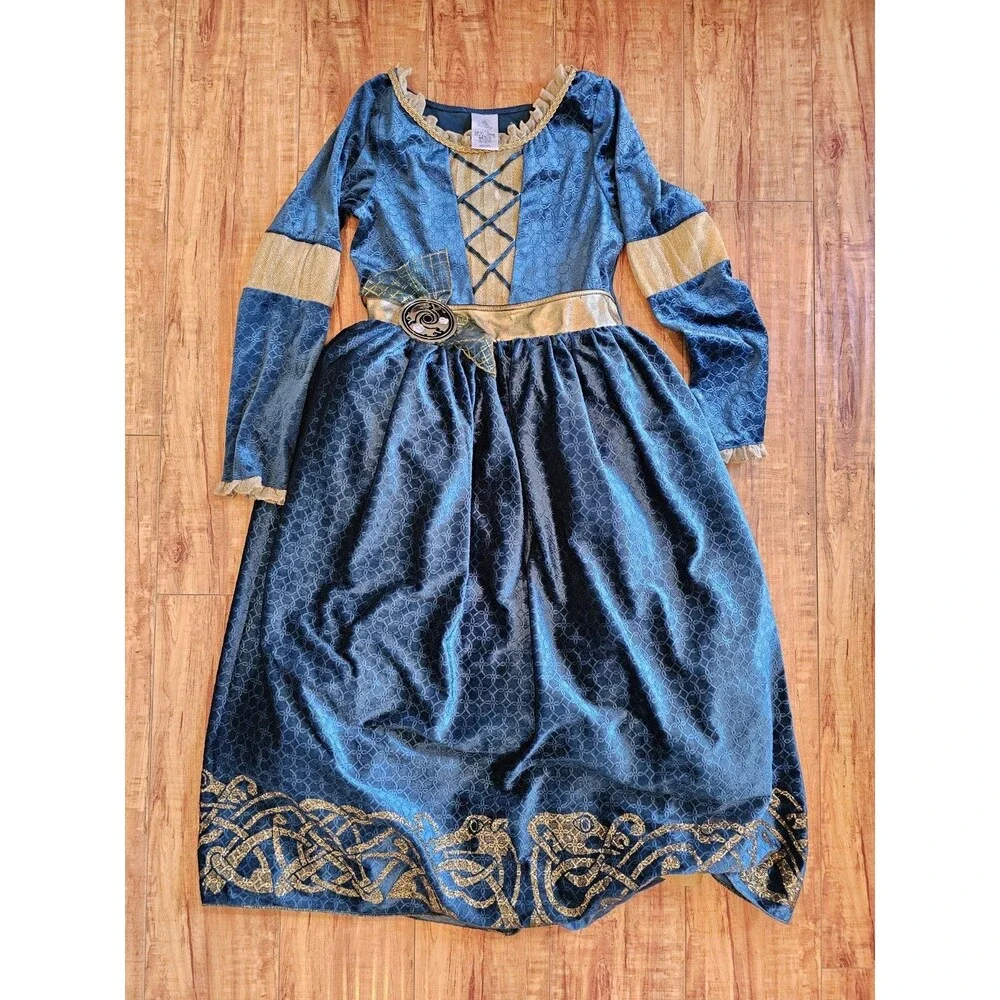 Disney Store Princess Merida Dress Costume Size 11 Brave Halloween Pretend Play